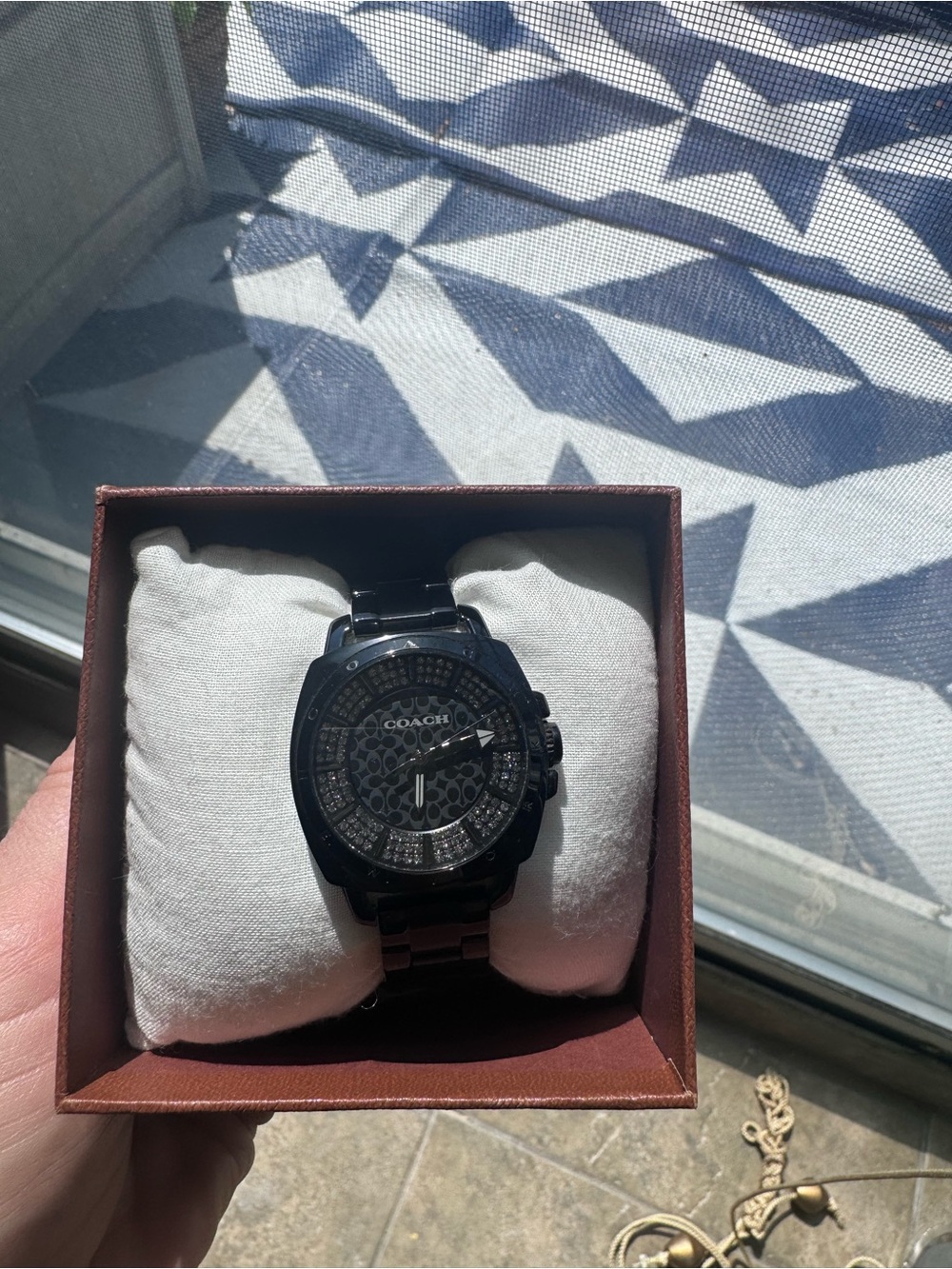 Coach All-Black Crystal Accent Bracelet Watch - Picture 3 of 3